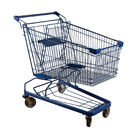 Q195 Steel 150L Supermarket Metal Trolley Cart With Foldable Children Seat