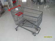 Китай Вагонетка покупок супермаркета колеса большой емкости 4 с красной ручкой компания