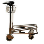 CE Stainless Steel Airport Luggage Trolley With Handbreak Airport Passenger Trolley