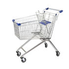 Zinc Steel Supermarket Shopping Trolley European Style Grocery Shopping Cart