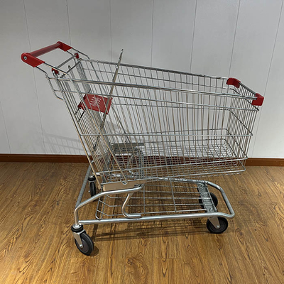 Купить 180L General store Supermarket Trolleys Американский стиль Supermarket Shopping Trolley с 5-дюймовыми колесами online manufacture