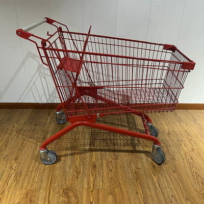 Купить Настраиваемая легкая коммерческая тележка для покупок Spar 210L красная тележка для покупок супермаркета online manufacture