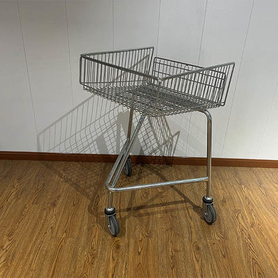 Купить Shallow Shopping Trolley For Disabled  With Escalator Wheels Push Along Steel Shopping Cart online manufacture