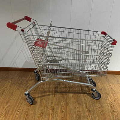 Купить 210L Variety Store Powder Coating SGS Certificate European Market Grocery Shopping Trolley  with PU Wheels Производство в сети