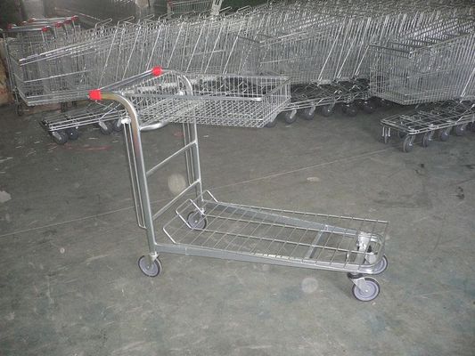 Китай Вагонетка склада груза супермаркета с складной корзиной и подгонянным логотипом завод